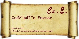 Csépán Eszter névjegykártya