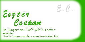 eszter csepan business card